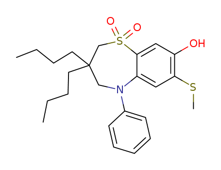 3,3-dibutyl-2,3,4,5-tetrahydro-7-(methylthio)-5-phenyl-, 1,1-dioxide/439088-16-1