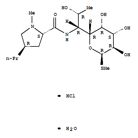 6-(1-甲-反-丙基-L-2-吡咯烷甲酰氨基)-1-硫代-6,8-二脱氧-D-赤式-α-D-半乳辛吡喃糖苷盐酸一水合物/7179-49-9