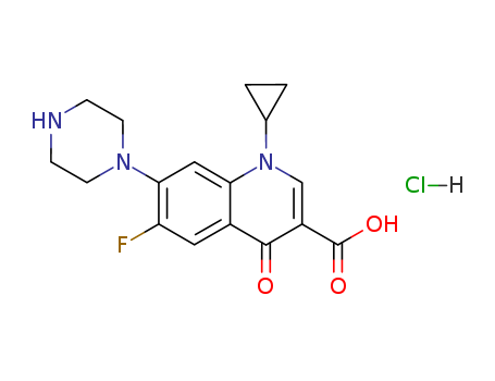 1-Cyclopropyl-6-fluoro-1,4-dihydro-4-oxo-7-(1-piperazinyl)-3-quinolinecarboxylic acid hydrochloride/93107-08-5