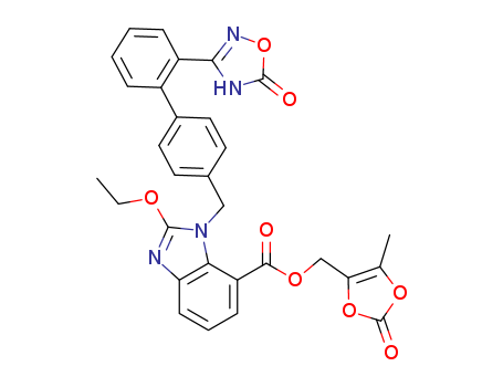 1-[[2'-(2,5-Dihydro-5-oxo-1,2,4-oxadiazol-3-yl)[1,1'-biphenyl]-4-yl]methyl]-2-ethoxy-1H-benzimidazole-7-carboxylic acid (5-methyl-2-oxo-1,3-dioxol-4-yl)methyl ester/863031-21-4