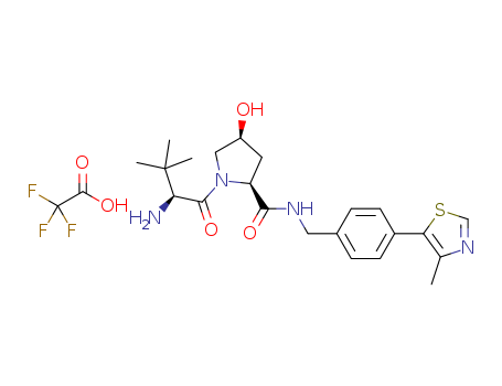 (2S,4S)-1-((S)-2-amino-3,3-dimethylbutanoyl)-4-hydroxy-N-(4-(4-methylthiazol-5-yl)benzyl)pyrrolidine-2-carboxamide 2,2,2-trifluoroacetate/1631137-51-3