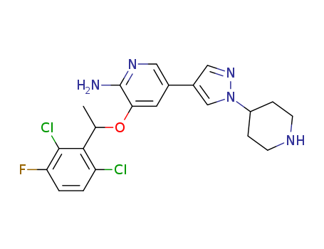 3-[(R)-1-(2,6-二氯-3-氟苯基)乙氧基]-5-[1-(哌啶-4-基)-1H-吡唑-4-基]吡啶-2-胺/877399-52-5